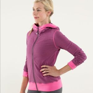 Lululemon Bliss Break Pink Striped Hoodie